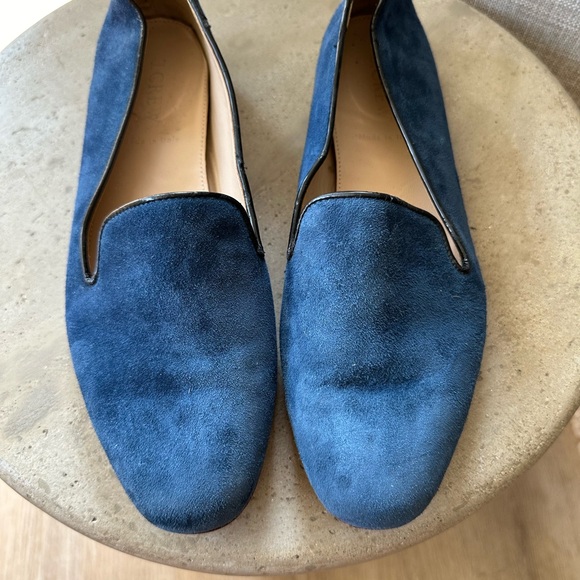 J.Crew Leather Smoking Flats in Navy, size 6.5 - Picture 3 of 9